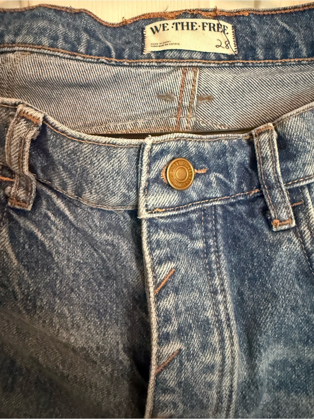 Free People Light Blue Cropped Barrel Jeans - Picture 2 of 3
